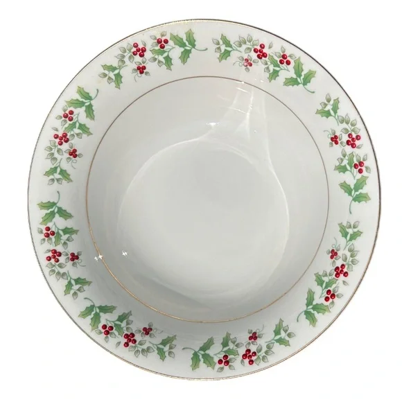 Christmas Harmony Hostess Set by Gibson Serving Tray Platter & Bowl - Picture 3 of 5